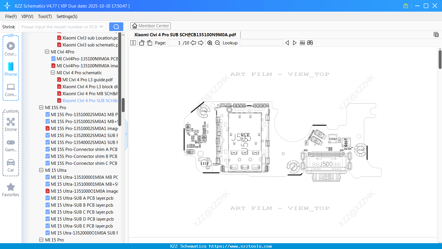 Xiaomi Civi 4 Pro SUB SCH&PCB135100N9M0A